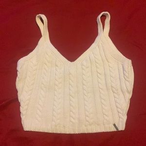 Brand, Hollister. Sweater material, crop top.